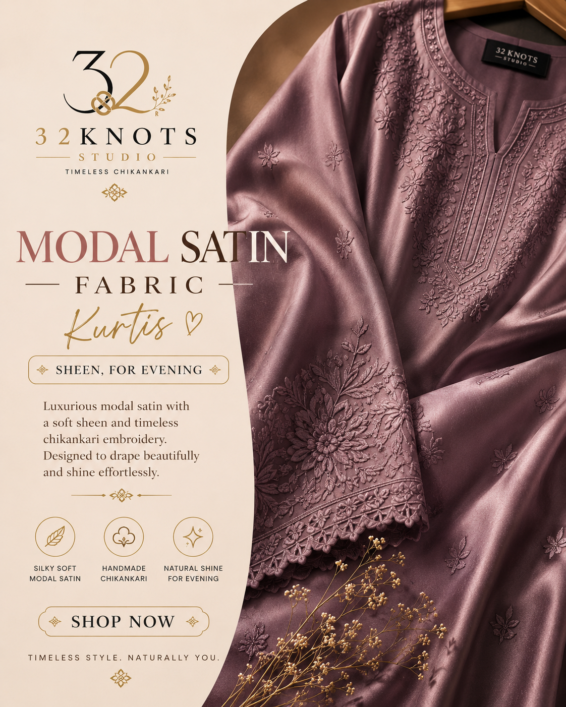 Modal Satin Kurtis