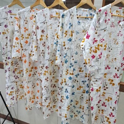 Multicoloured Mul-Mul Kurta
