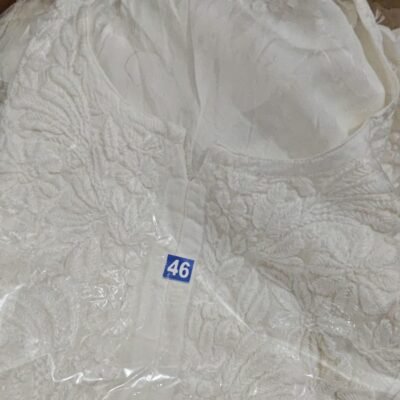 White Modal Satin Kurta