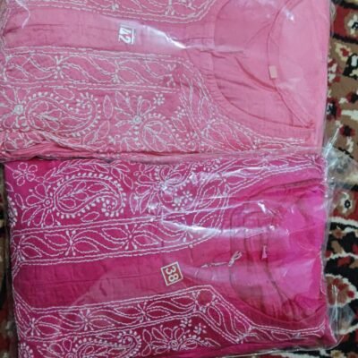 Fuschia Chanderi Kurta Set (3-Pieces)